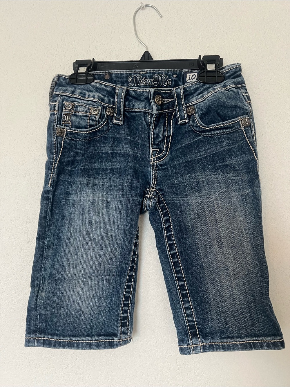 Miss Me Dark Indigo Denim Bermuda Shorts